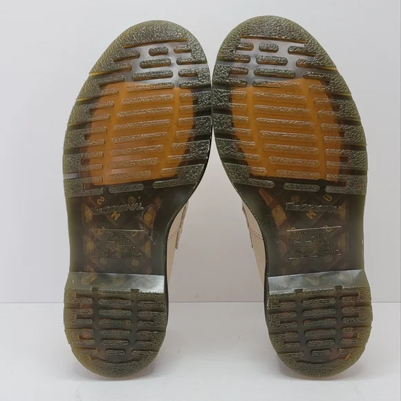 Dr. Martens | Adrian beige tan leather chunky tassel loafer shoes | WMS 7 - Picture 10 of 11